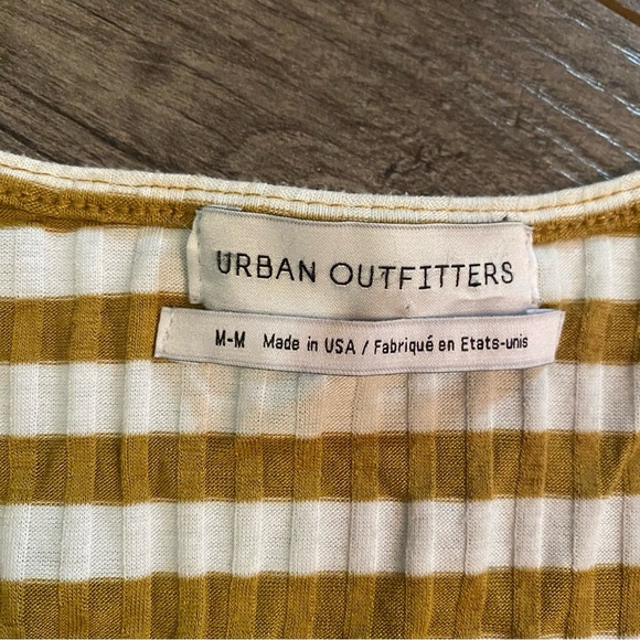 Urban Outfitters romper rib knit maize surplus stripe romper medium - Picture 12 of 13
